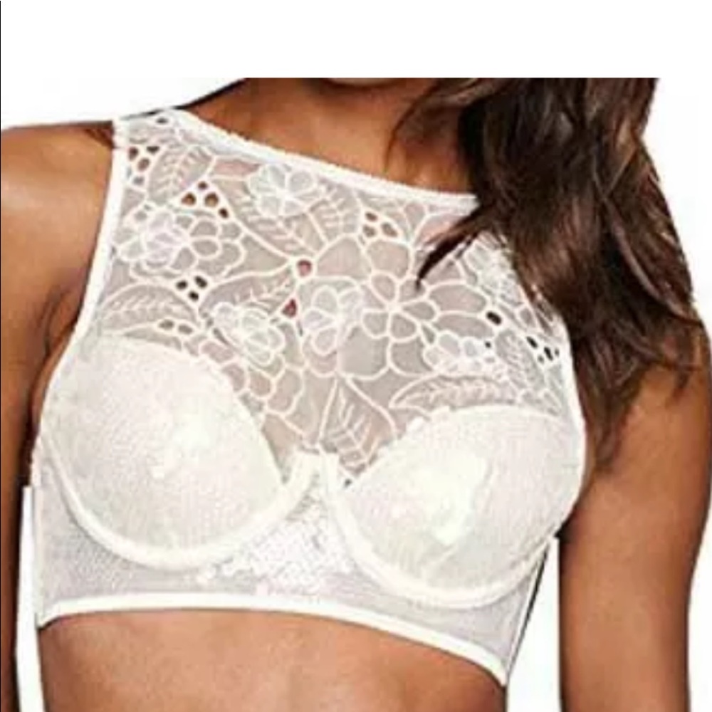 VS Bridal Floral Organza & Sequin Lined Demi 34DD